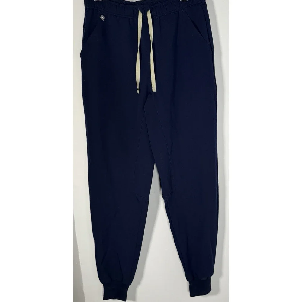 FIGS Tansen Jogger Scrub Pants Men's Navy FIONx Stretch Technical 5 Pocket Med